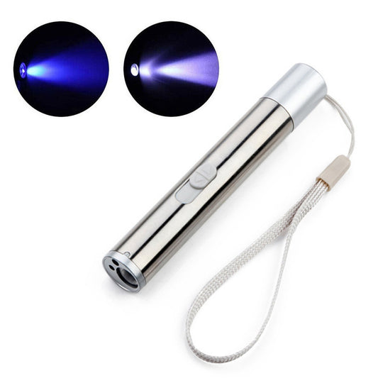 US Local Red Laser Pointer Pen USB Rechargeable LED Light 3 In 1 UV Flashlight Cat Dog Toys