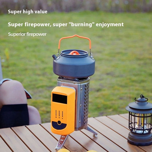 Thermal Power Generation Firewood Stove Outdoor Camping Small Barbecue Stove Rechargeable Portable