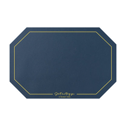 Octagonal Leather Placemat Waterproof Household Table Mat Heat Proof Mat Placemat