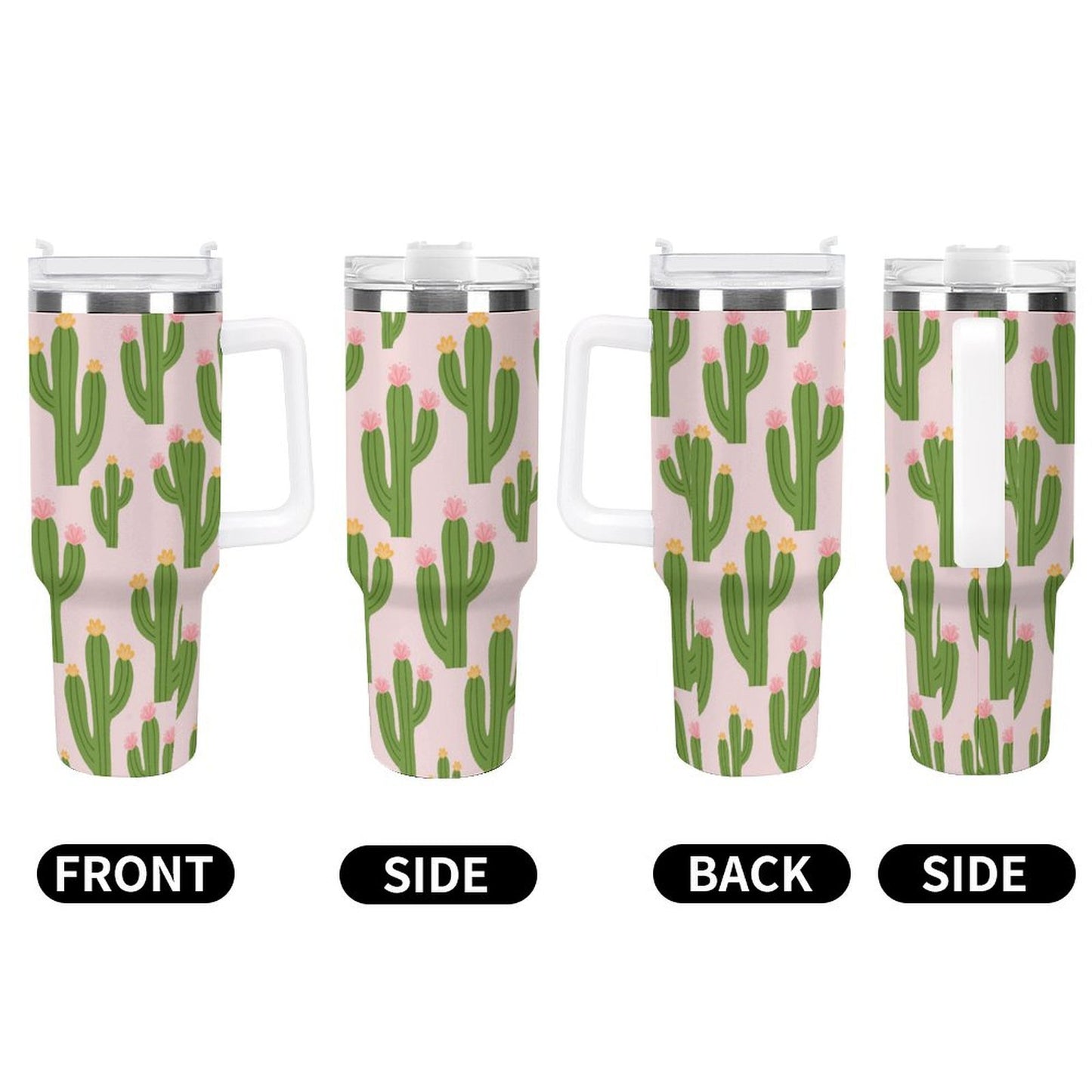 PHDT00425 POD US Local Tumbler 40 oz Large Capacity Car Cup Pink, Cactus