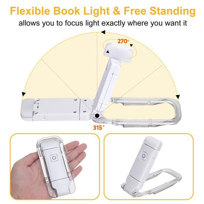 LED USB Rechargeable Book Reading Light Brightness Adjustable Eye Protection Clip Book Light Portable Bookmark Read Light