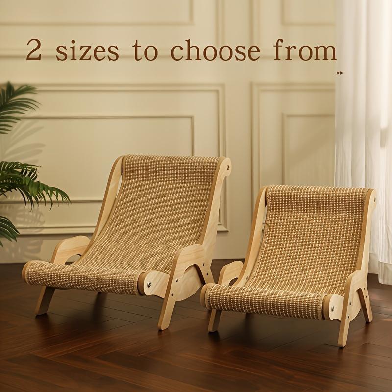 US Local 2-in-1 Cat Hammock And Scratching Post Durable Linen Rope Pet Rest Chair For All Seasons