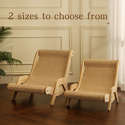 US Local 2-in-1 Cat Hammock And Scratching Post Durable Linen Rope Pet Rest Chair For All Seasons