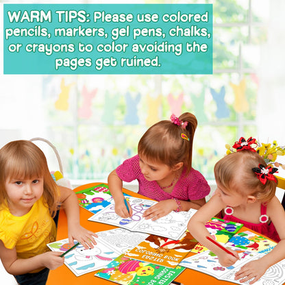 US Local 42-pack Easter Kids Colouring Book For Children Aged 4-8 And 8-12 Years Old