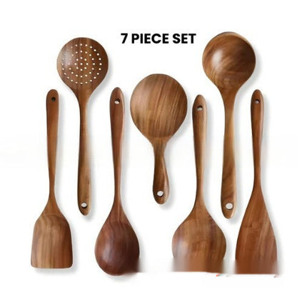 5-Piece Wooden Spatula And Soup Tableware Wooden Kitchenware Set