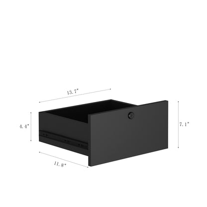 US Local Nightstand With Charging Station, Smart Nightstand With Night Light, Modern Night Stand With Bookshelf, Bedside Tables With Storage Cabinet For Bedroom, Black