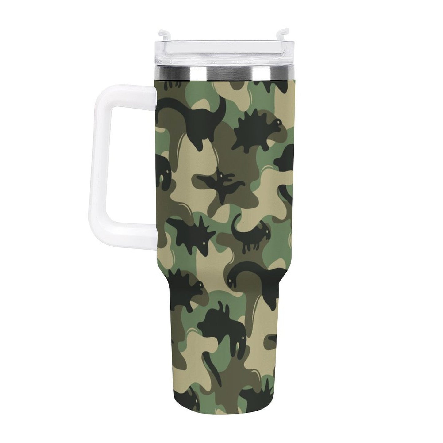 PHDT00490 POD US Local Tumbler 40oz Large Capacity Car Cup Green Dinosaur