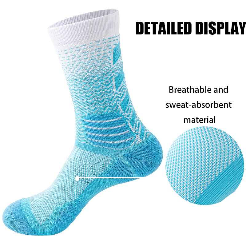 US Local 5 Pairs Mens Athletic Socks Cushion Running Socks Breathable Comfort For Sports Anti-odor And Anti-slip For Running Fitness Cycling