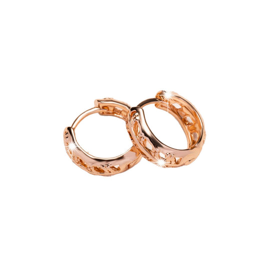 Small Niche High-end Leaf Hollowed Out High-end Earrings