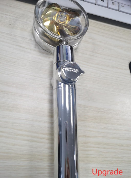 Turbo Propeller Shower Head Water Saving High Preassure Flow 360 Degrees With Fan Extension Showerhead Rainfall With Holder