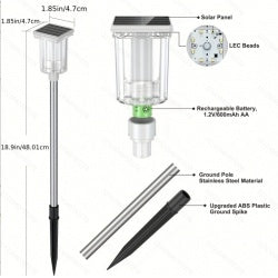 US Local 6 Pack Outdoor Solar Landscape Lights Perfectly Suited For Ambient Lighting In Outdoor Spaces, Courtyards, Corridors, Gardens, And Backyards