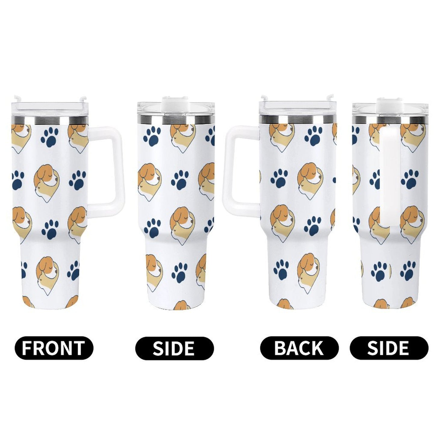 PHDT00356 POD US Local Tumbler 40 oz Large Capacity Car Cup Dog Cat Love Pet Paw
