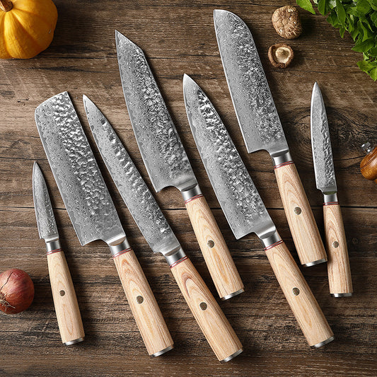 US Local Damascus Steel Hand Kitchen Knife