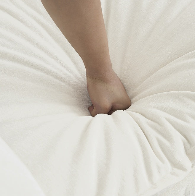 US Local Modern Fabric Double Sofa With 4 Pillows