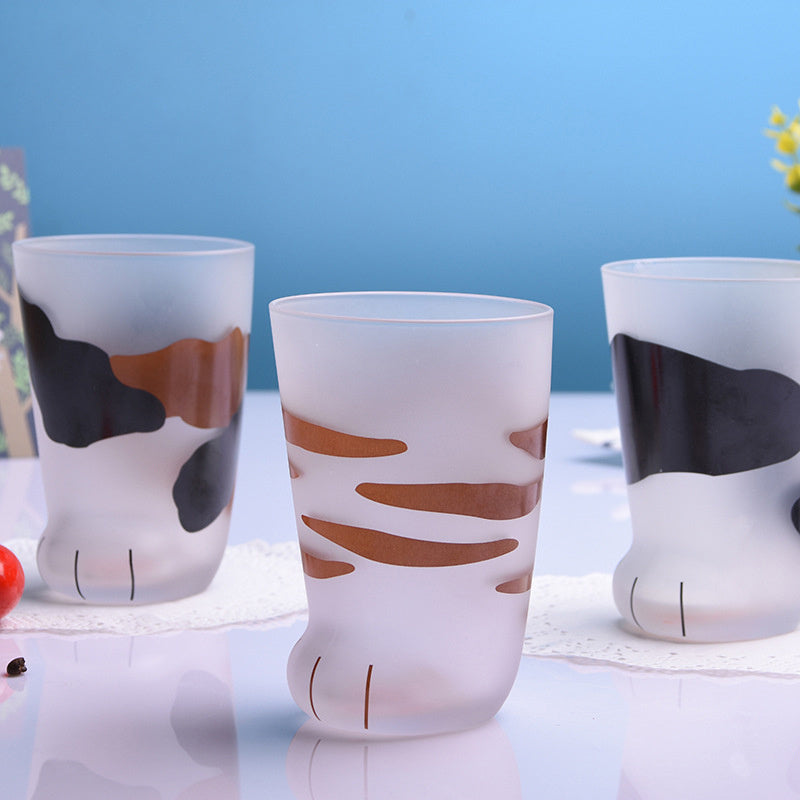 USA Local Creative Cute Cat Paws Glass Tiger Paws Mug Office Coffee Mug Tumbler Personality Breakfast Milk Porcelain Cup Gift