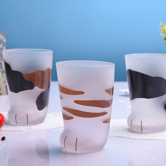 USA Local Creative Cute Cat Paws Glass Tiger Paws Mug Office Coffee Mug Tumbler Personality Breakfast Milk Porcelain Cup Gift