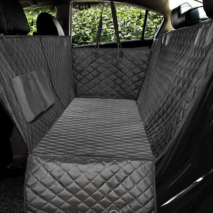 US Local Dog Car Seat Cover View Mesh Pet Carrier Hammock Safety Protector Car Rear Back Seat Mat With Zipper And Pocket For Travel