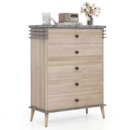 US Local Farmhouse Chest Dresser Of Drawers Tall Storage Organizer