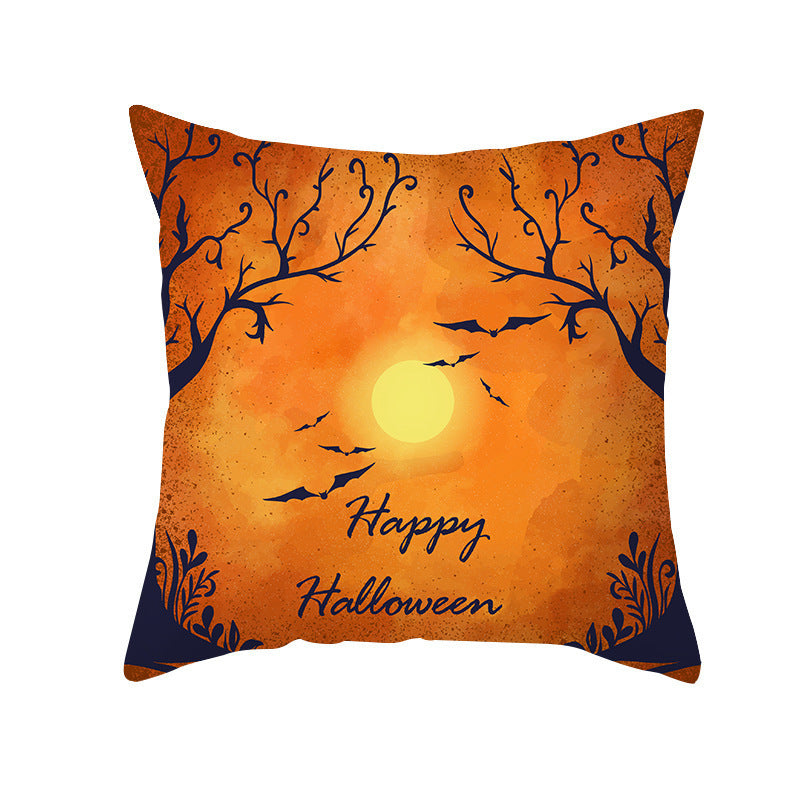 40 Style Halloween Pillowcase Pumpkin Letter Fly Velvet Pillow Cushion Cover