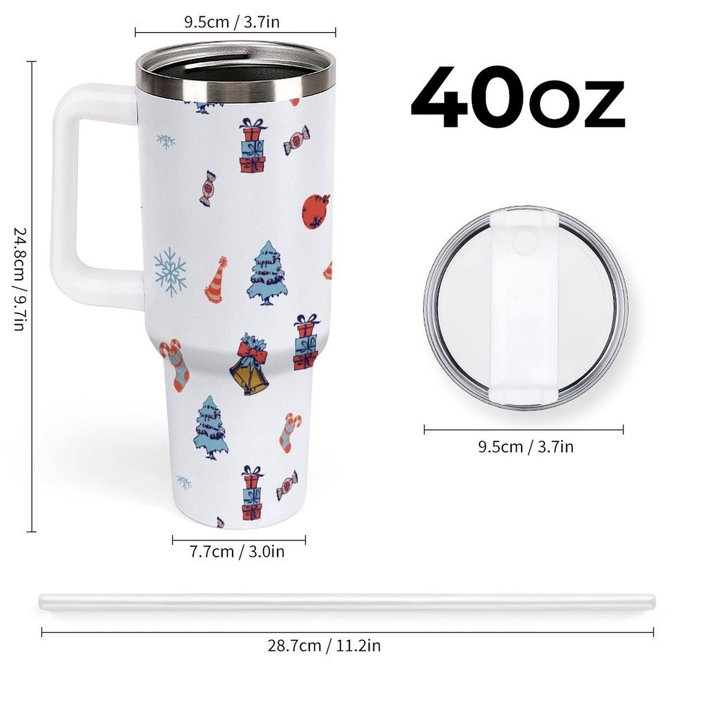 PHDT00276 POD US Local Tumbler 40 oz Large Capacity Car Cup Christmas