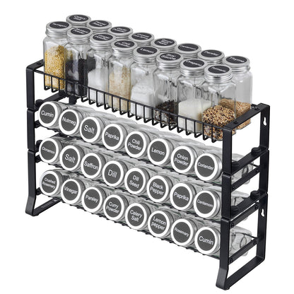 US Local Spice Rack Organizer For Cabinet Kitchen Countertop Seasoning Organizer 18x11 In