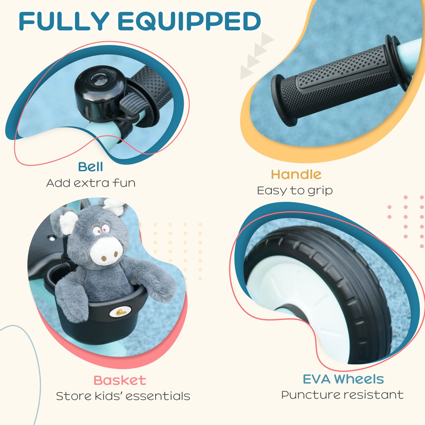 US Local Tricycle for Kids Age 2-5