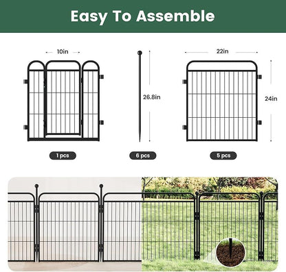 US Local Gardner Pet Dog Fence Indoor And Outdoor Small And Medium Dog Foldable With Gravity Automatic Lock Pet Activity Fence