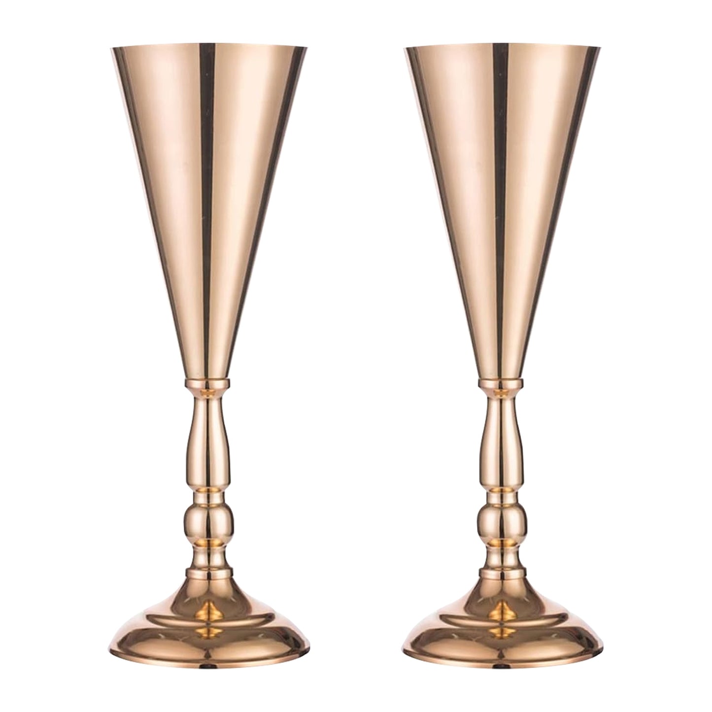 2-10 Pcs Golden Vase Flower Wedding Centerpieces