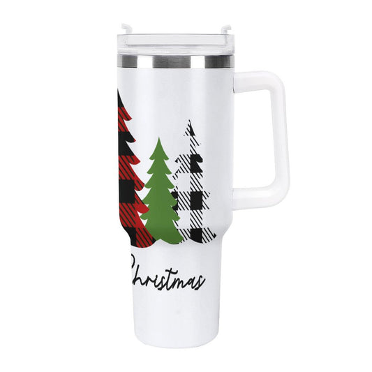 PHDT00326 POD US Local Tumbler 40 oz Large Capacity Car Cup Christmas Trees Vibes