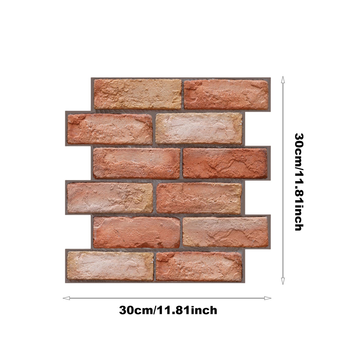 US Local 10 Brown Brick Wall Stickers