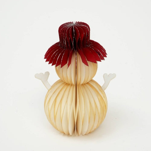 US Local Honeycomb Handmade Paper Snowman - Holiday Decor