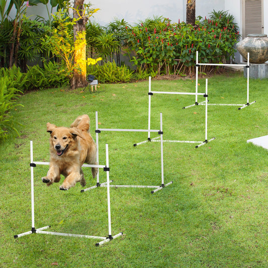 US Local 4-piece Dog Agility Training Equipment With Height-adjustable Jumping Poles
