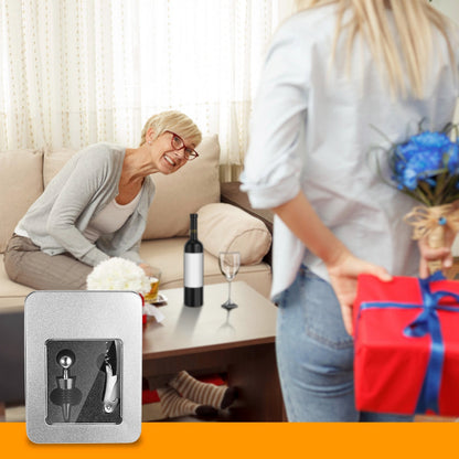 US Local 3 Pcs Corkscrew Bottle Opener Set Tool Foil Cutter Drip Collar Protector Cork Stopper Wine Bottle Cap Opener