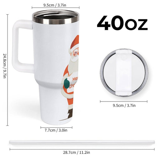 POD US Local Tumbler 40 oz Large Capacity Car Cup Christmas Santa Claus