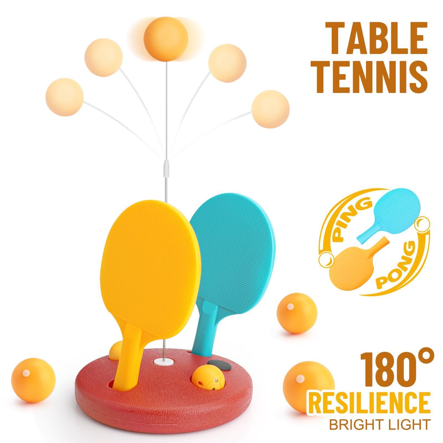 US Local Glowing Ping-Pong Set - The Luminous Delight Of Night Games With Flashing Lights, Easy To Play, And Endless Laughter