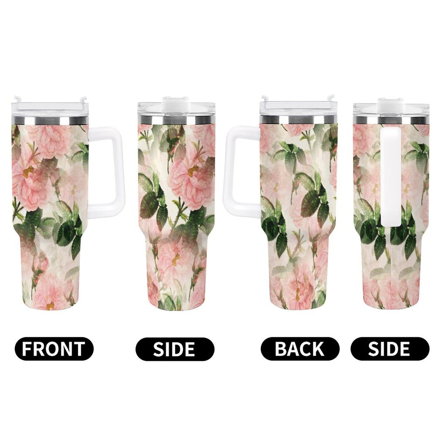 PHDT00194 POD US Local Tumbler 40 oz Large Capacity Car Cup Flowers