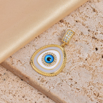 Micro Inlaid Zircon Blue Eye Temperament Entry Lux Niche Design Necklace
