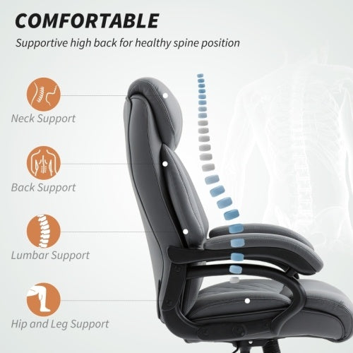 UK Local Spring Padded Faux Leather Office Chair