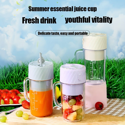 US Local Portable Blender Rechargeable Blender Travel Cup With Lid And Straw, Ideal For Making Milkshakes, Smoothies, And Juices, Mini Blender Suitable For Outdoor Sports, Home Use, And Travel
