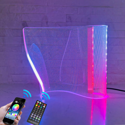 US Local Modern Curved RGB Table Lamp For Bedrooms & Desks - Futuristic Mood Lighting For Game Rooms