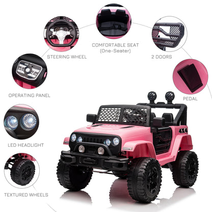 US Local Electric Off-Road Truck 12V Kids Ride On With Remote Control MP3 Music Adjustable Speed