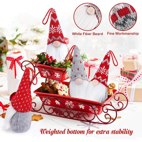 US Local 8 Packs Christmas Gnomes Ornaments Handmade Swedish Gnome Plush Xmas Tree Hanging Decorations Cute Scandinavian Santa Elf For Holiday New Year Home Decor