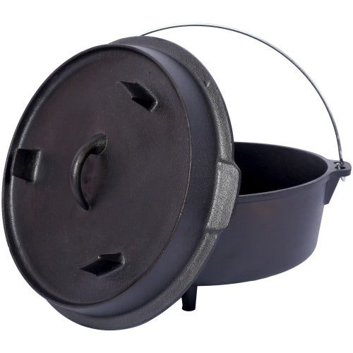 US Local Outdoor Camping Deep Pot For Camping Fireplace Cooking Barbecue Baking Campfire