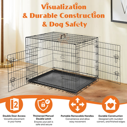 US Local A Dog Cage With Two Doors