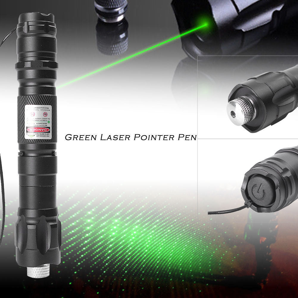 US Local Green Laser Pointer USB Rechargeable Pen LED Flashlight Torch Visible Beam Lazer