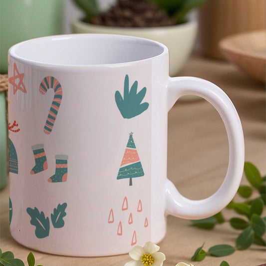 POD US Local White mug with full print, Christmas Sugar Candy 0099