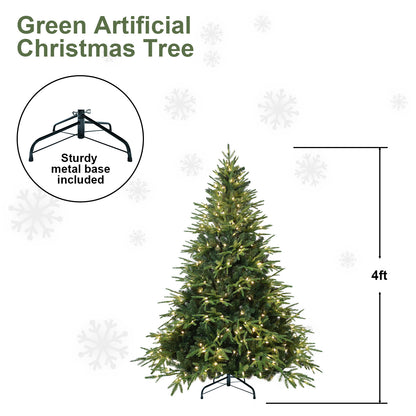 US Local PVC Christmas Tree, Christmas Decorations, Green, With Lights