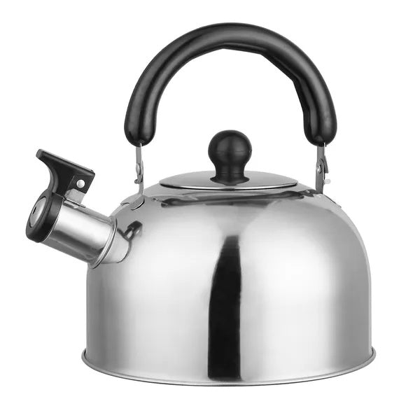 US Local 2.1Quarts Stainless Steel Whistling Tea Kettle Stovetop Induction Gas Teapot With Insulated Handle Camping Kitchen Office