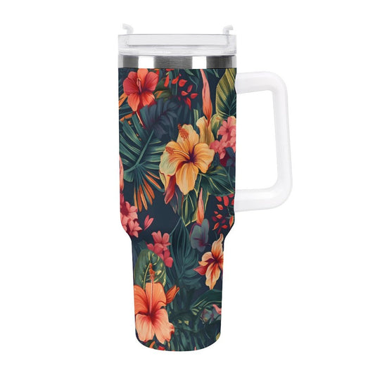PHDT00387 POD US Local Tumbler 40 oz Large Capacity Car Cup Hibiscus, Tropical