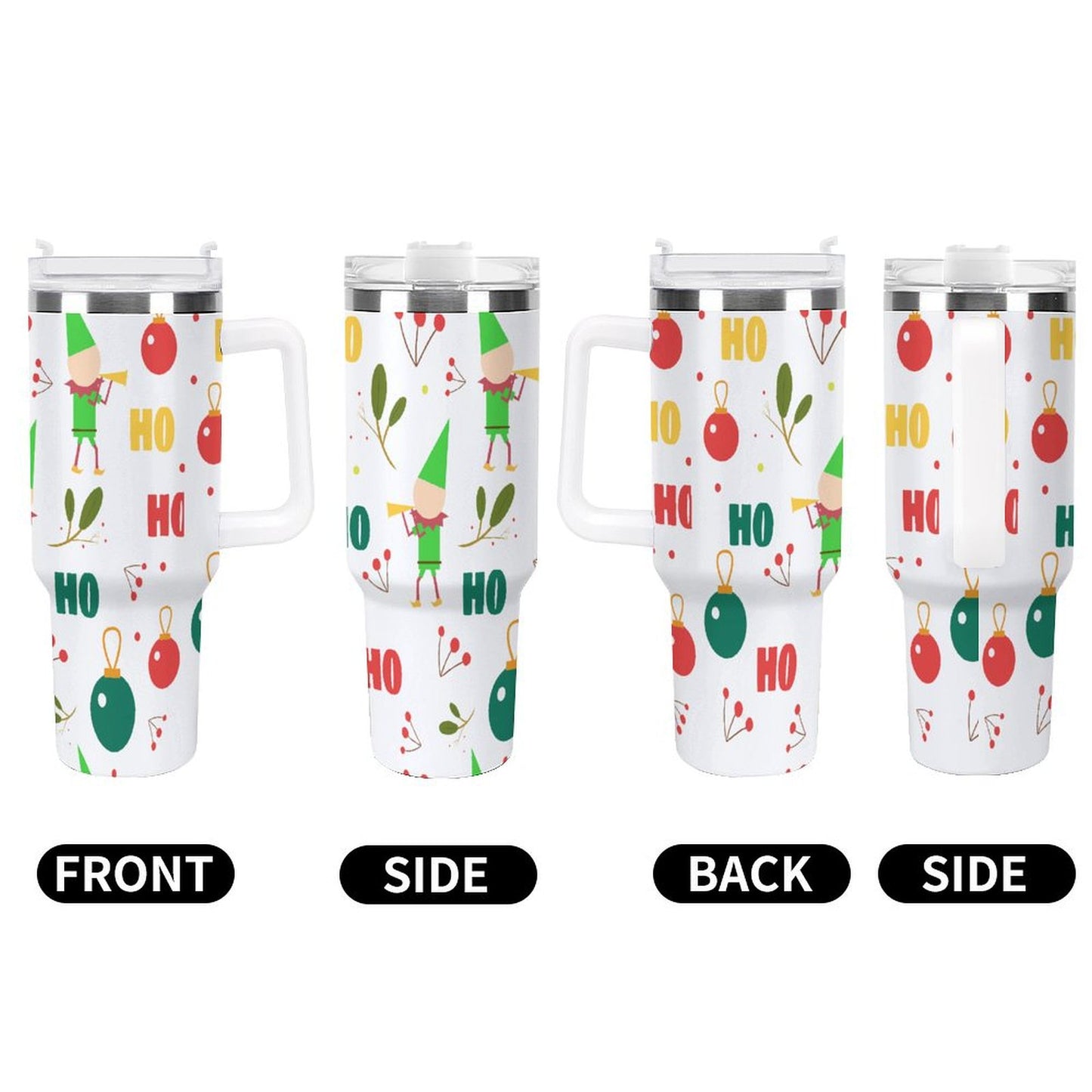 PHDT00164 POD US Local Tumbler 40 oz Large Capacity Car Cup Christmas Elf Green